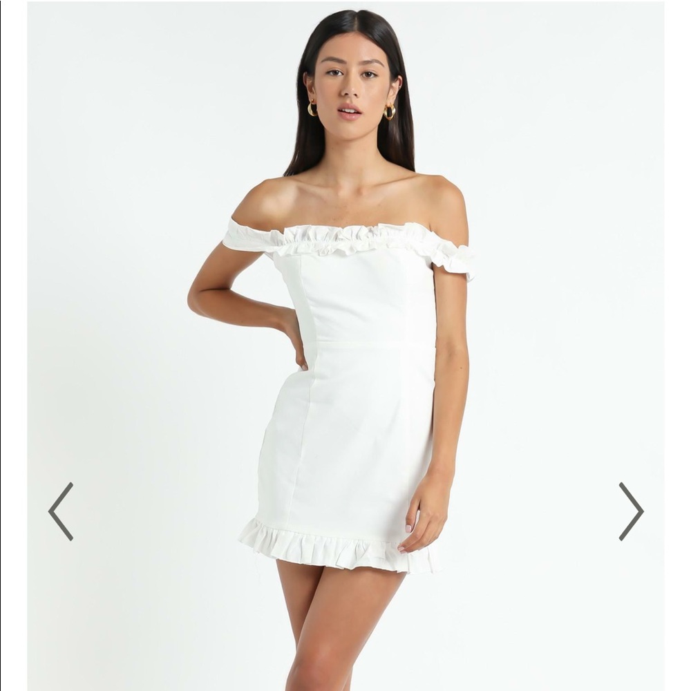 Showpo Days Of Summer Dress In White Linen Dress